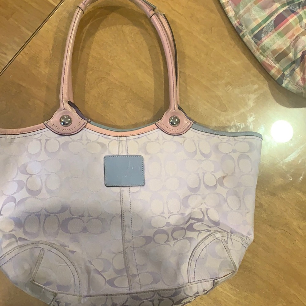 Purple coach bag